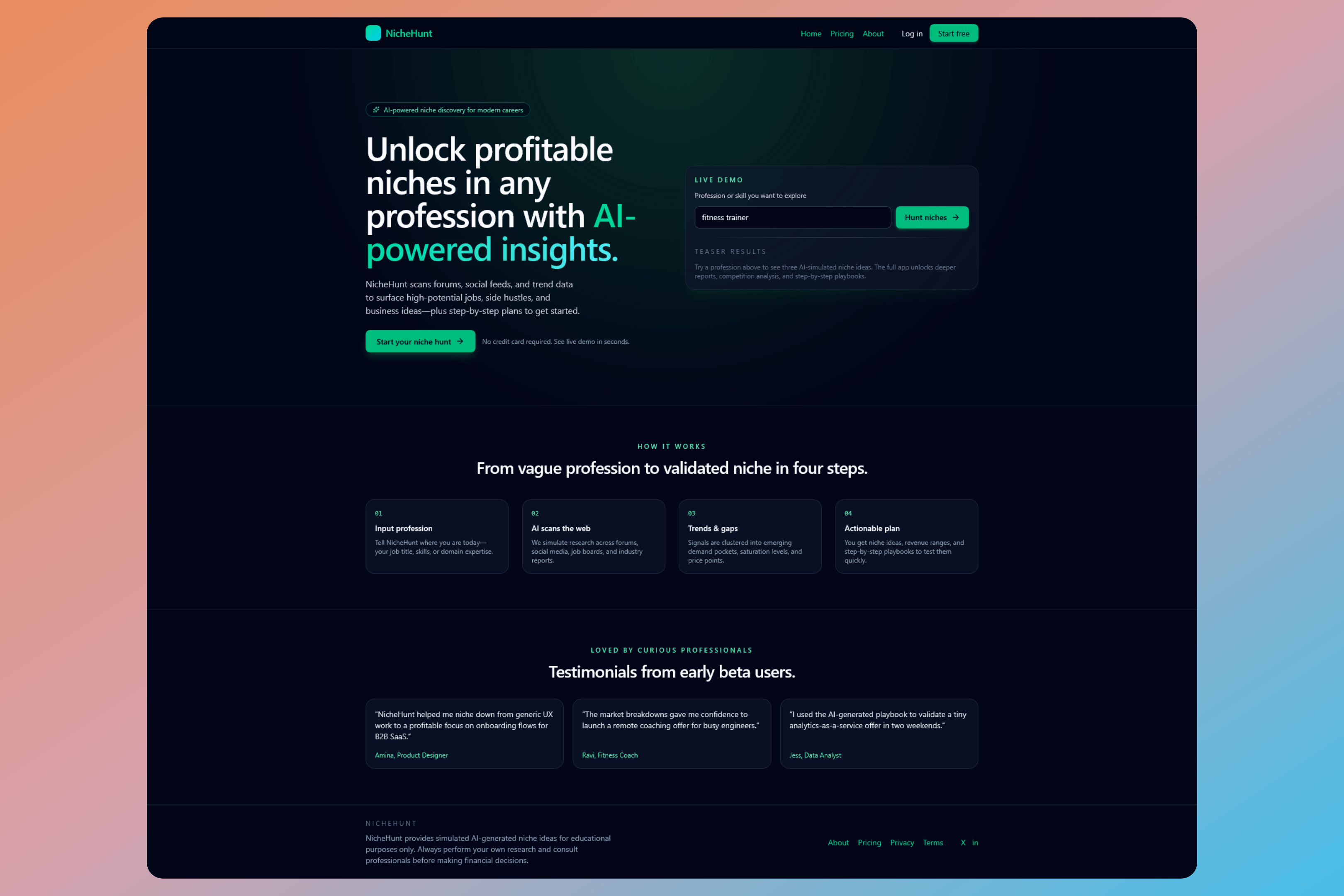 Preview of NicheHuntai